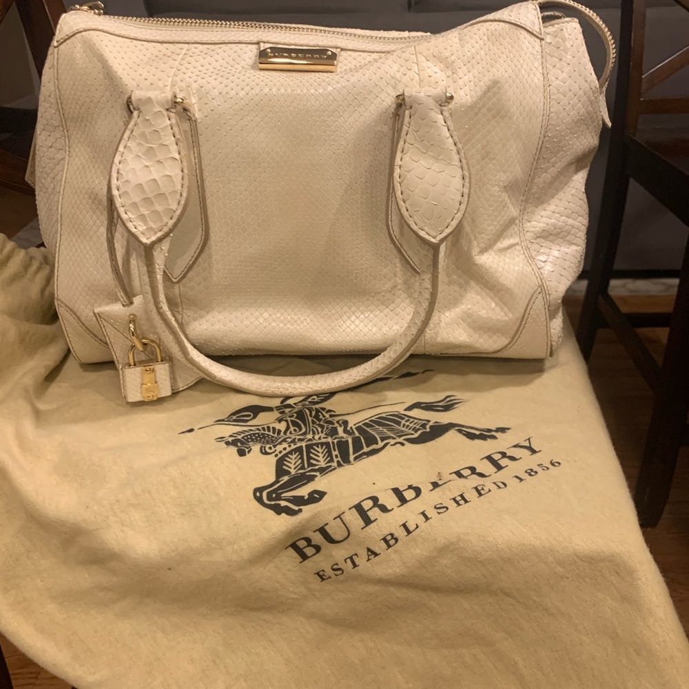 BURBERRY London Python Medium Gladstone Tote - image 2